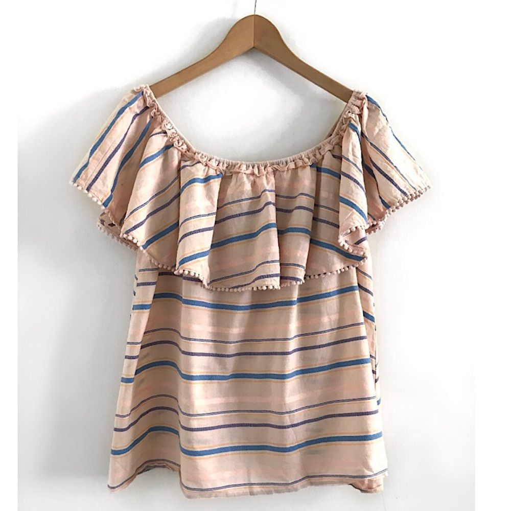 Lane Bryant ruffle top blouse shirt size 14-16